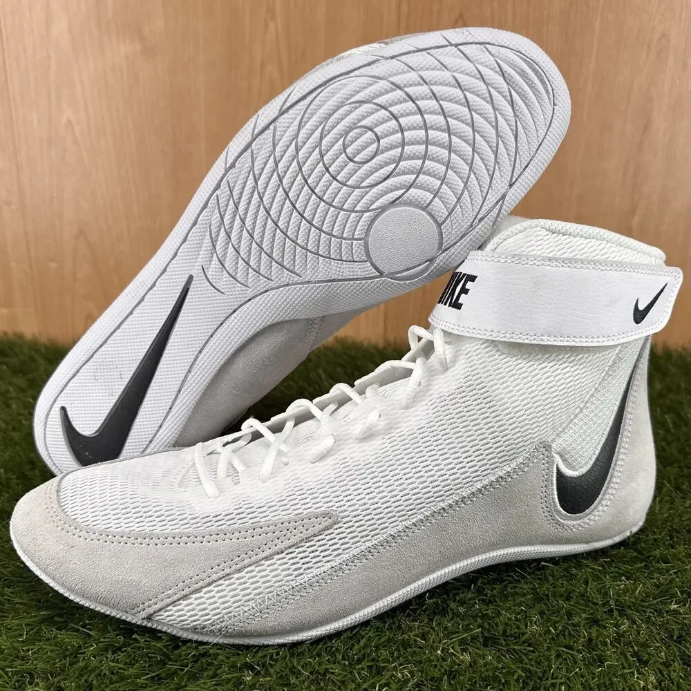 Nike Speedsweep VIII White Black Wrestling Shoes HF9132-100 Men's Size 13